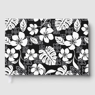 ALOHA FRIDAY PATTERN IN BLACK AND GRAY GUEST BOOK