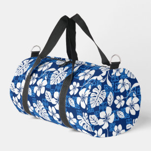 ALOHA FRIDAY PATTERN IN BLUE DUFFLE BAG