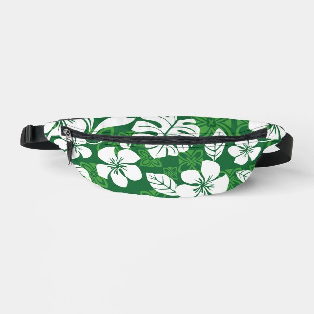 ALOHA FRIDAY PATTERN IN GREEN FANNY PACK (Front)