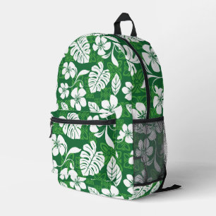 ALOHA FRIDAY PATTERN IN GREEN PRINTED BACKPACK