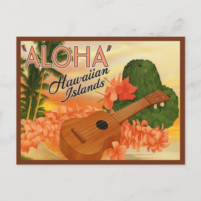 Aloha from Hawaii Holiday Postcard (Front)
