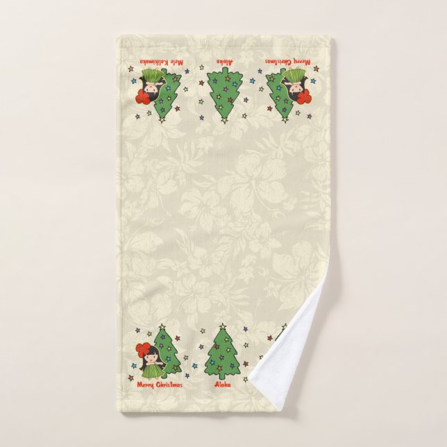 Aloha frontière hawaïenne de fille de danse (Serviette à main)