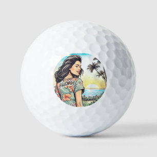 Aloha Girl Golf Balls