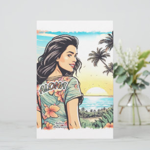 Aloha Girl  Stationery