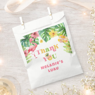 Aloha girl summer Tropical Luau birthday Thank you Favour Bag