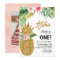 Aloha Gold Pineapple First Birthday Invitation
