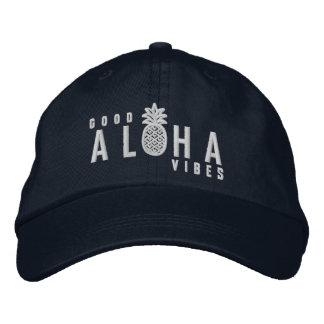 Aloha Good Vibes Embroidered Hat