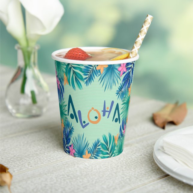 Aloha Greeting Paper Cups (Insitu)