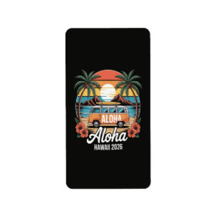 Aloha Hawaii 2026 Label