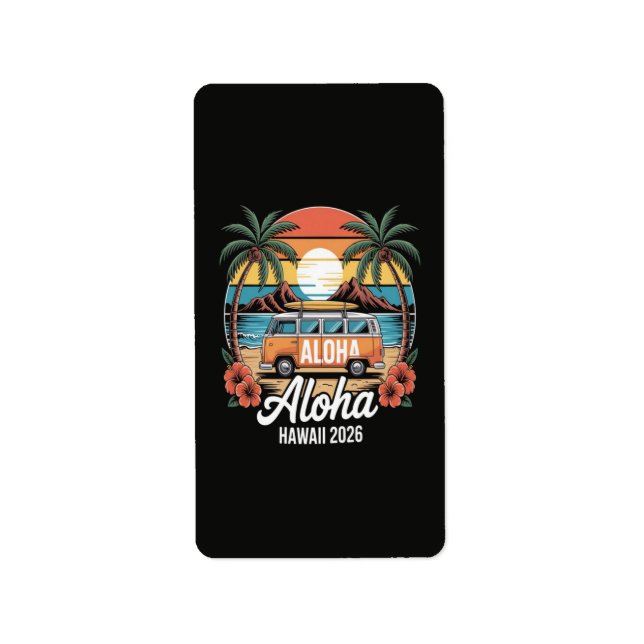 Aloha Hawaii 2026 Label (Front)