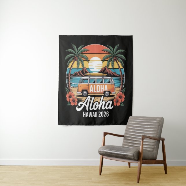 Aloha Hawaii 2026 Tapestry (In Situ)