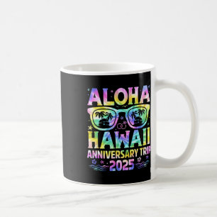 Aloha Hawaii Anniversary Trip 2025 Couple Matching Coffee Mug
