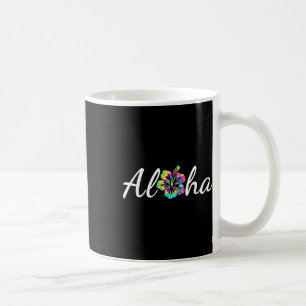 Aloha Hawaii Beach Hawaiian Island Tie Dye Surfboa Coffee Mug