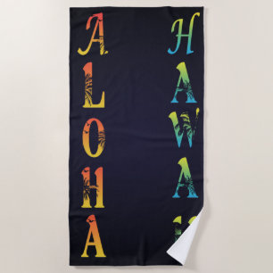 Aloha Hawaii Beach Towel