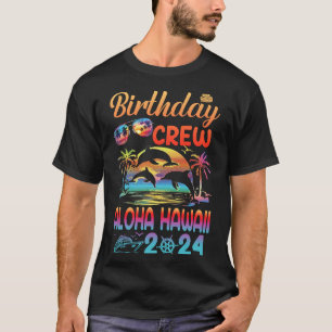 Aloha Hawaii Birthday Trip Vacation 2024 Matching  T-Shirt