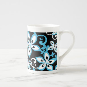 ALOHA HAWAII (BLACK/BLUE) BONE CHINA MUG