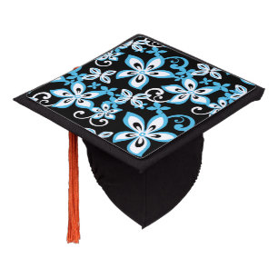 ALOHA HAWAII (BLACK/BLUE) GRADUATION CAP TOPPER
