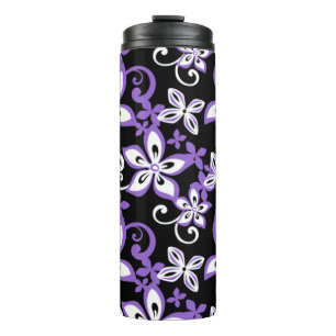 ALOHA HAWAII (BLACK/LAVENDER) THERMAL TUMBLER