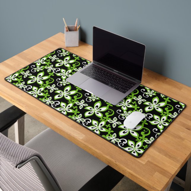 ALOHA HAWAII (BLACK/LIME) DESK MAT (Office 2)