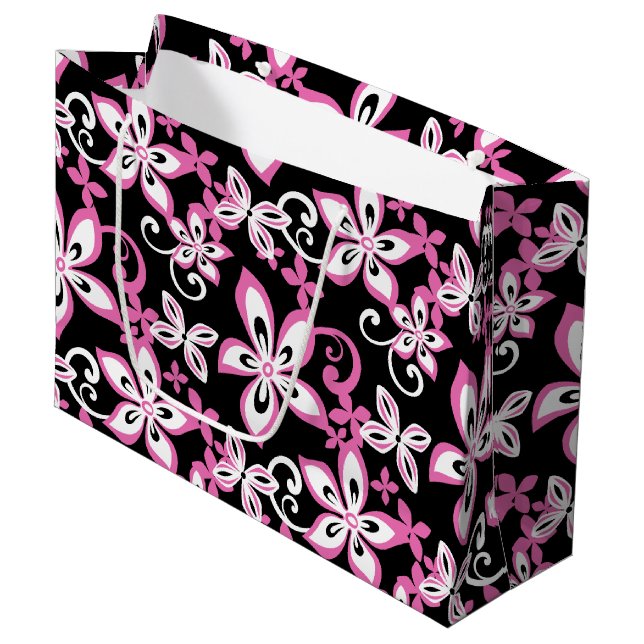 ALOHA HAWAII (BLACK/PINK) Gift Bag (Front Angled)