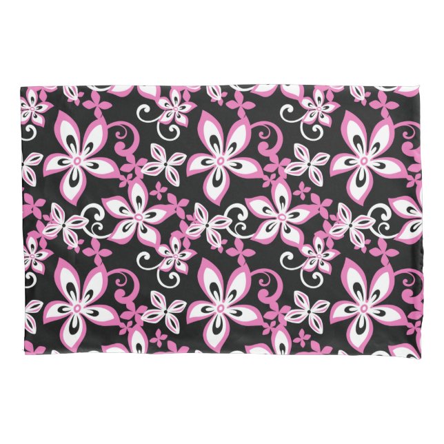 ALOHA HAWAII (BLACK/PINK) PILLOWCASE (Front-Left)