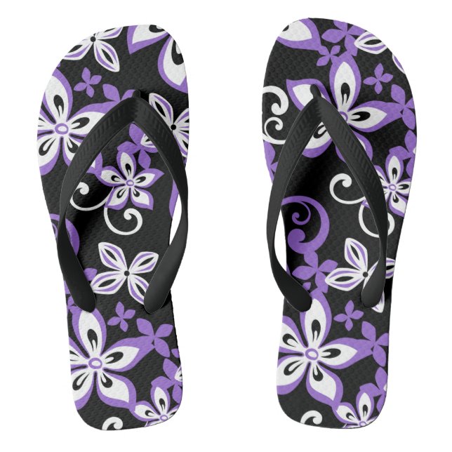 ALOHA HAWAII (BLACK/PURPLE) Paire de tongs (Semelle)