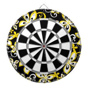 ALOHA HAWAII (BLACK/YELLOW) DARTBOARD