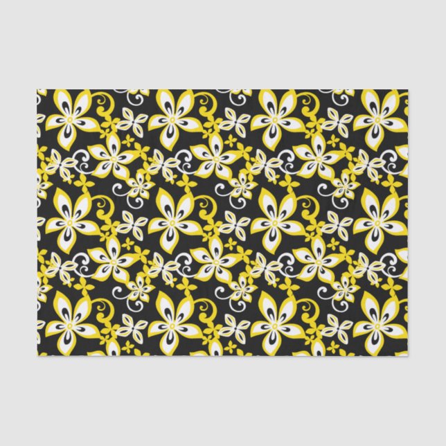 ALOHA HAWAII (BLACK/YELLOW) TISSUE PAPER (Front)