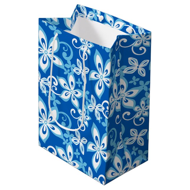 ALOHA HAWAII (BLUE x 2) Medium Gift Bag (Front Angled)