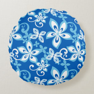 ALOHA HAWAII (BLUE x 2) Round Pillow