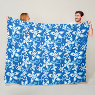 ALOHA HAWAII (BLUES) Fleece Blanket