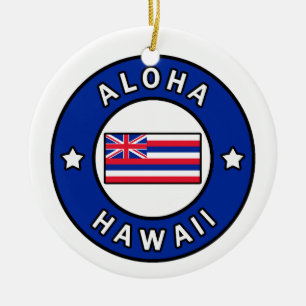 Aloha Hawaii Ceramic Ornament