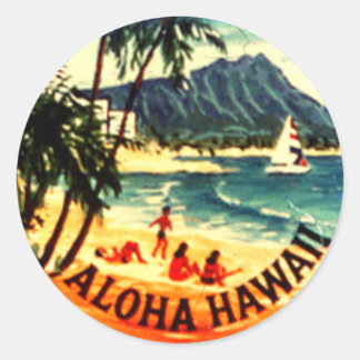 Aloha Hawaii Classic Round Sticker
