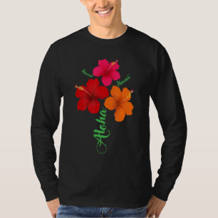 Aloha Hawaii Cute Vacation With Hawaiian Flowers B T-Shirt