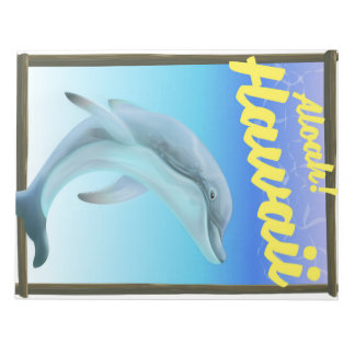 Aloha! Hawaii! Dolphin travel poster Notepad