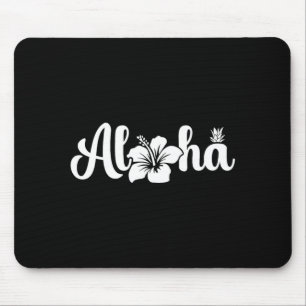 Aloha hawaii flower tropical hawaiian island kids mouse pad