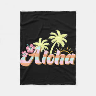 Aloha hawaii from the island - feel the aloha fleece blanket