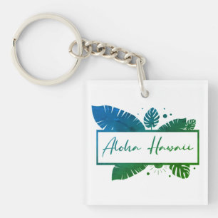 Aloha Hawaii Green T-Shirt Keychain