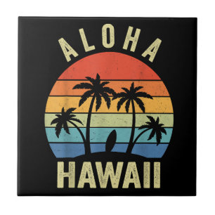 Aloha Hawaii Hawaiian Island Shirt Palm Beach Surf Tile