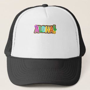 Aloha Hawaii Hawaiian Island Surfing Tropical Trucker Hat