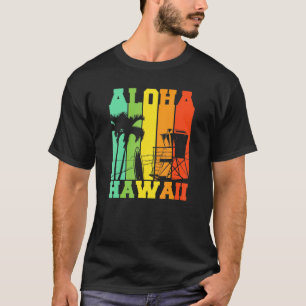 Aloha Hawaii Hawaiian Palm Beach Vintage Surf T-Shirt