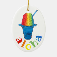 ALOHA Hawaii Hawaiian Rainbow Shave Shaved Ice