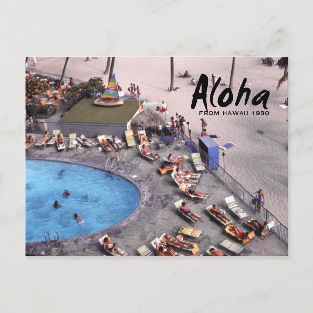 Aloha Hawaii Hawaiian Sunbathers Postcard (Front)