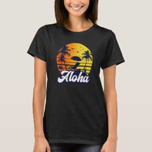 Aloha Hawaii Hawaiian Sunset Beach Retro Premium T-Shirt
