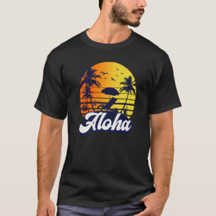 Aloha Hawaii Hawaiian Sunset Beach Retro Premium T-Shirt