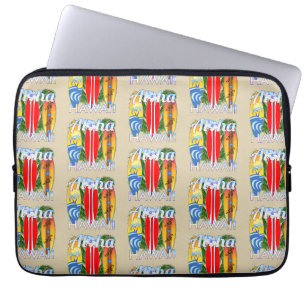Aloha Hawaii Island Surfing Laptop Sleeve