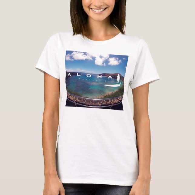 Aloha Hawaii Islands Stand Up Paddling T-Shirt (Front)