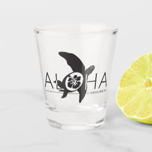 Aloha Hawaii islands turtle Shot glass