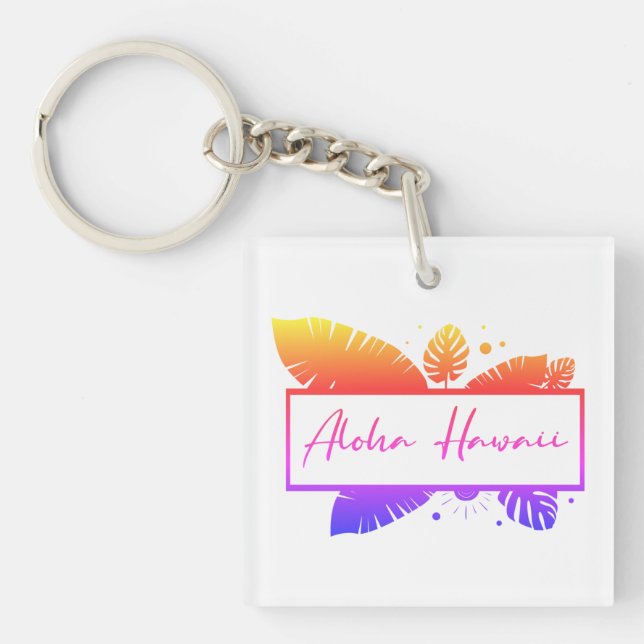 Aloha Hawaii  Keychain (Front)