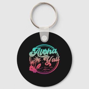 Aloha Hawaii Palm Tree Tropical Hawaiian Island Be Keychain
